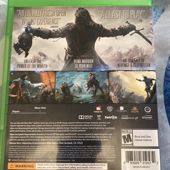 Shadow of Mordor Xbox one game - Picture 2 of 3
